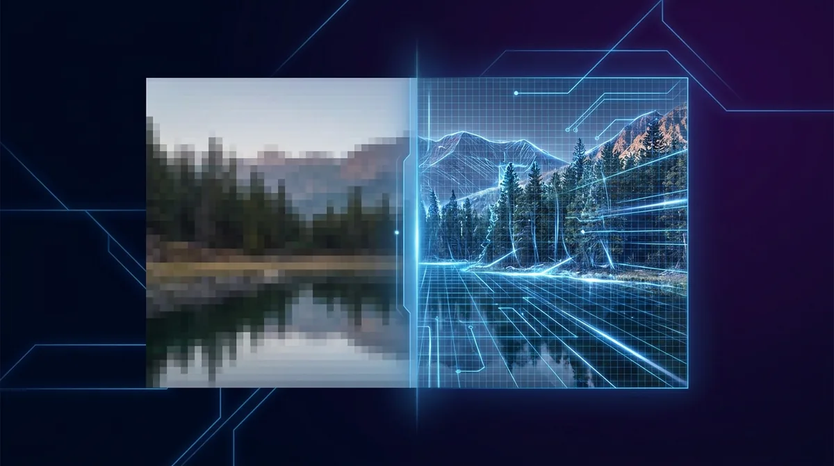 Blurry photo reconstructed into sharp high resolution with AI