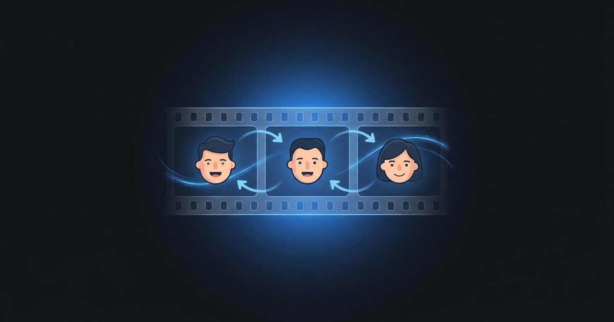 AI tracking a face across every frame of an animated GIF